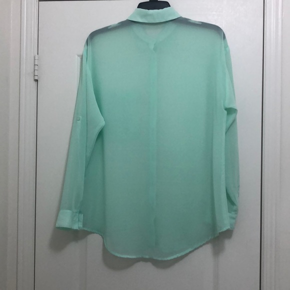 Garage chiffon mint green blouse - Picture 3 of 7